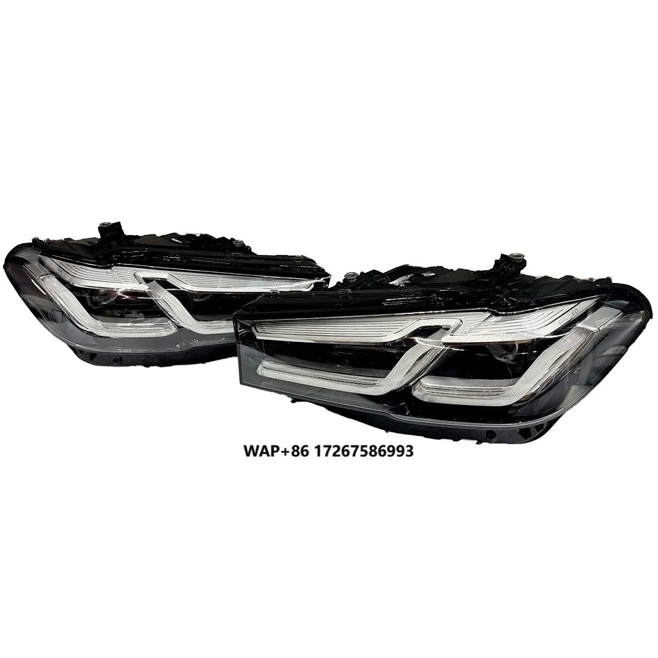 

Suitable for 5 Series G30 LCI Original Use White Chrome Plated LED Headlights Plug and Play