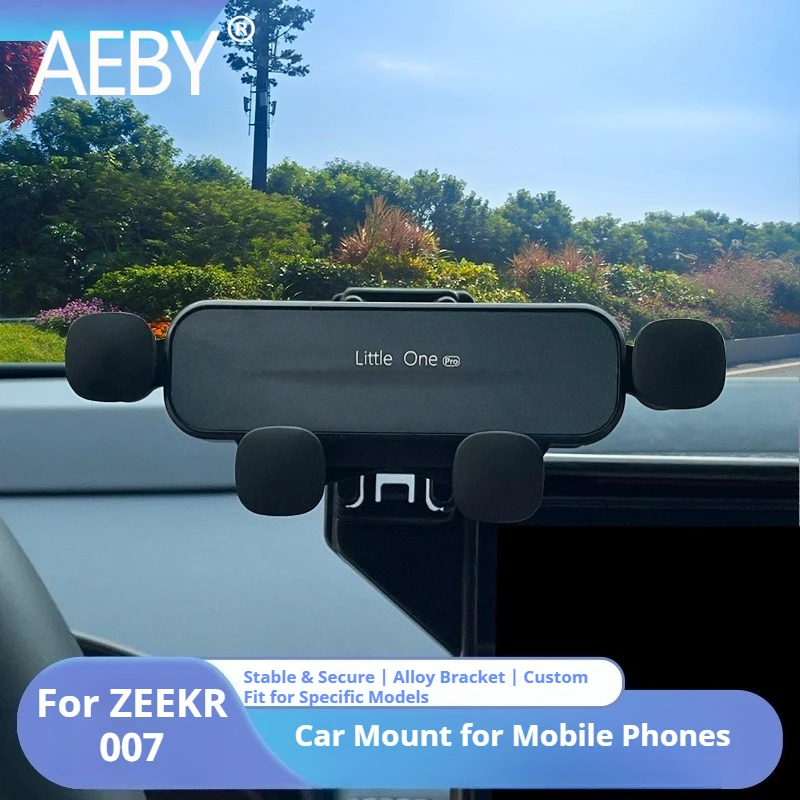 

AEBY For ZEEKR 007 2024 2025 Dashboard Windshield Mount Anti-Shake Phone Holder 360° Rotatable Hands-Free Navigation Cradle