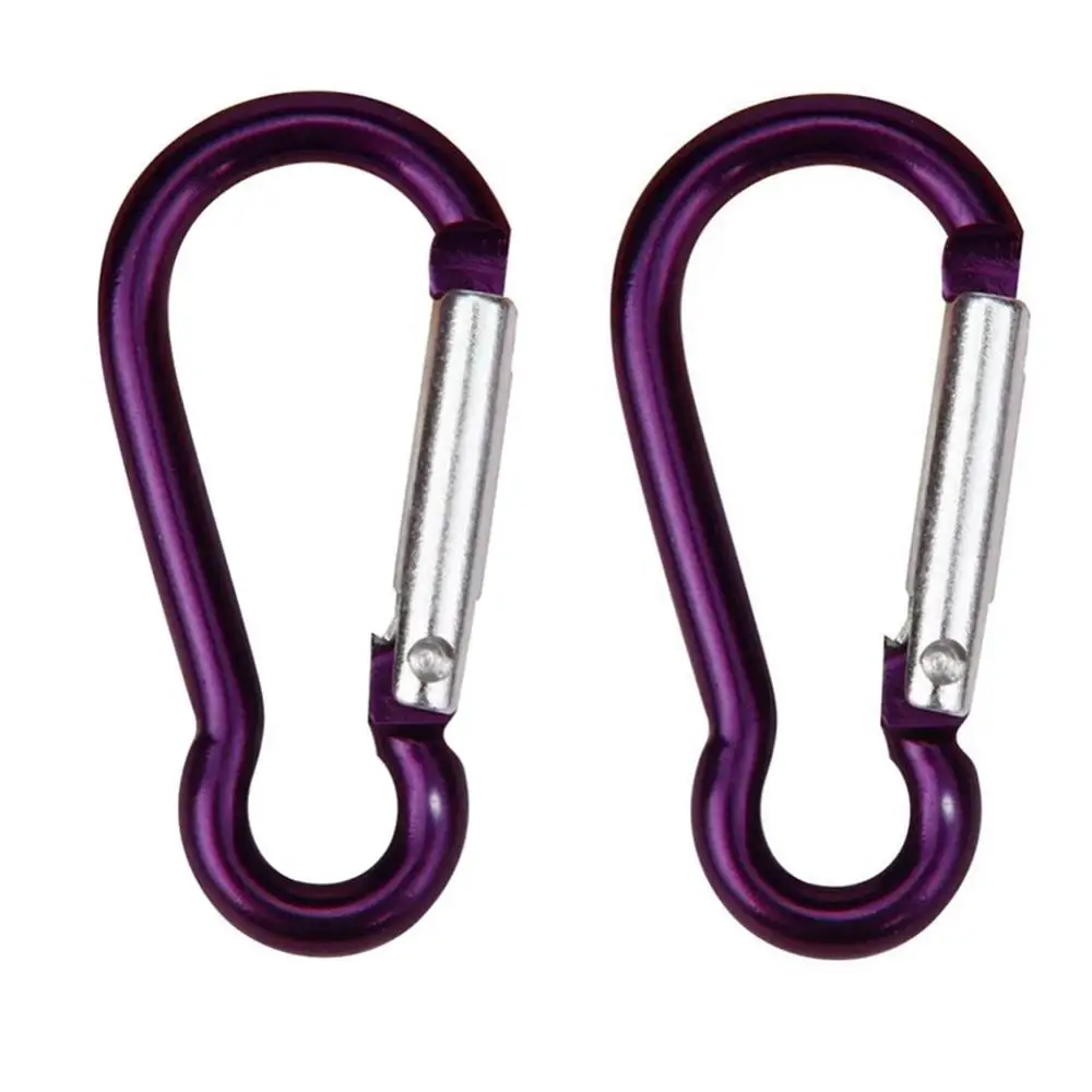 Carabiner Hook 2Pcs Booms Fishing  Aluminum Alloy Carabiner Keychain Outdoor Carabiner Spring Snap Clip Hooks Climbing Keychains