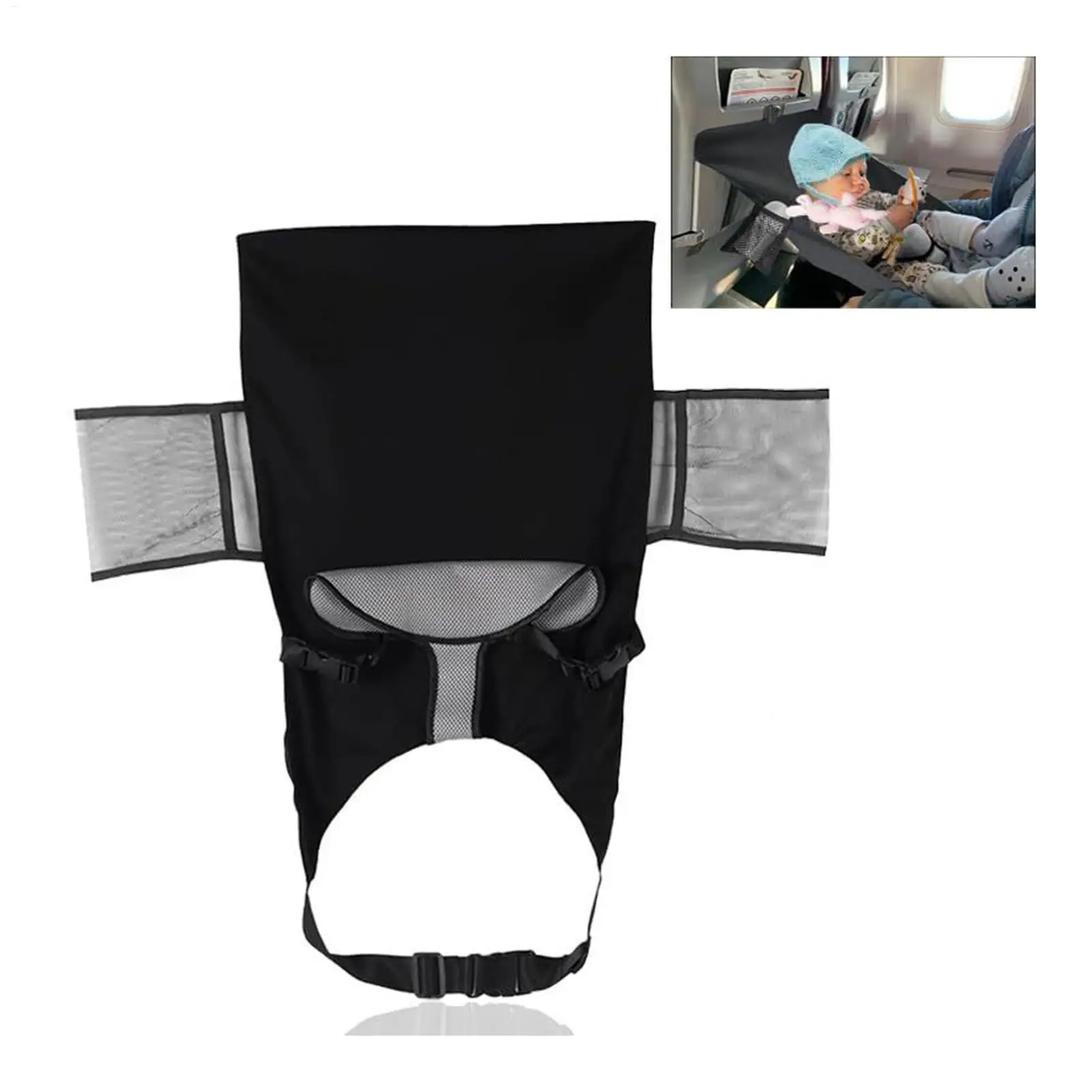 Airplane Bed For Baby Portable Plane Seat Foot Rest Extender Breathable Comfort Breathable Travel Foot Rest Hammock view 5
