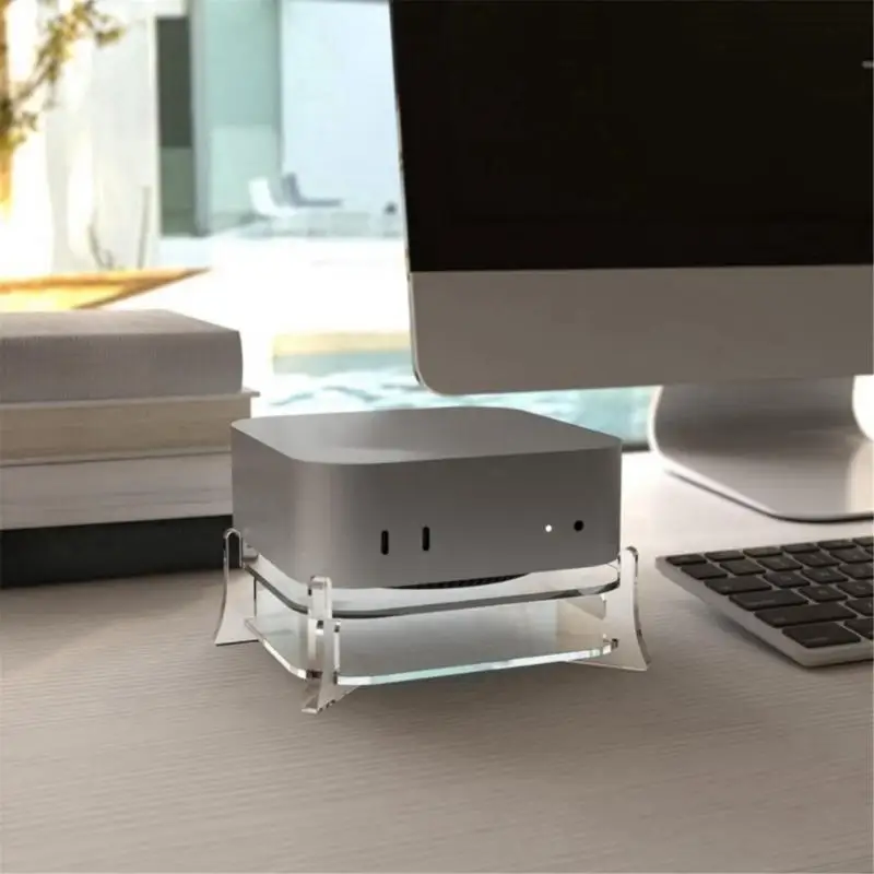 Elevare il tuo laptop Mini con questo robusto rack archiviazione acrilico