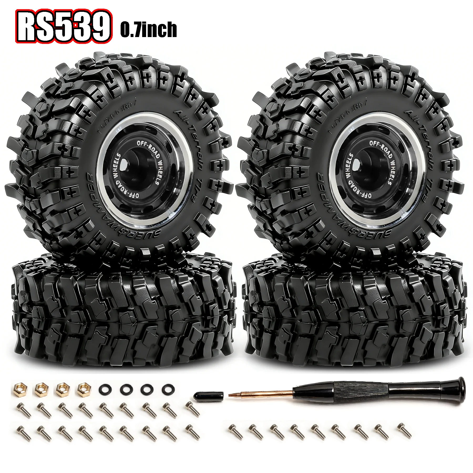 

RED SPIDER0.7 RC Crawler Tires Outer diameter 40mm， For 1/30 RC Crawler Car SCX30 Ascent-32 Upgrade Parts Accessories
