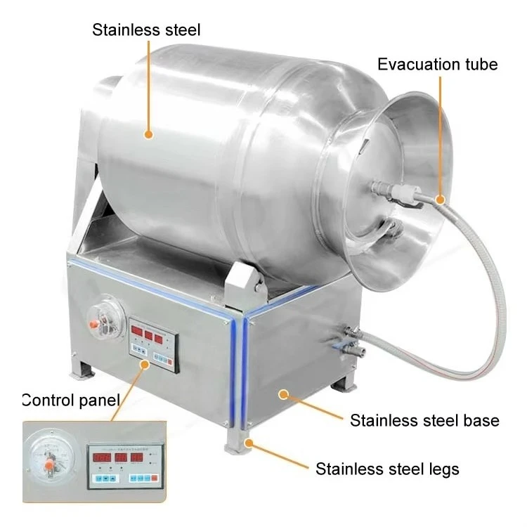 Vacuum Tumbling Marinate Machine Customized China High Quality 300L 500L Continuous Meat Tumbler Equipment