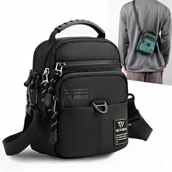 Mężczyźni Mała torba na ramię z górnym uchwytem Nylonowa moda podróżna Męska talia Fanny Pack Mini torebka Sling Messenger Bags