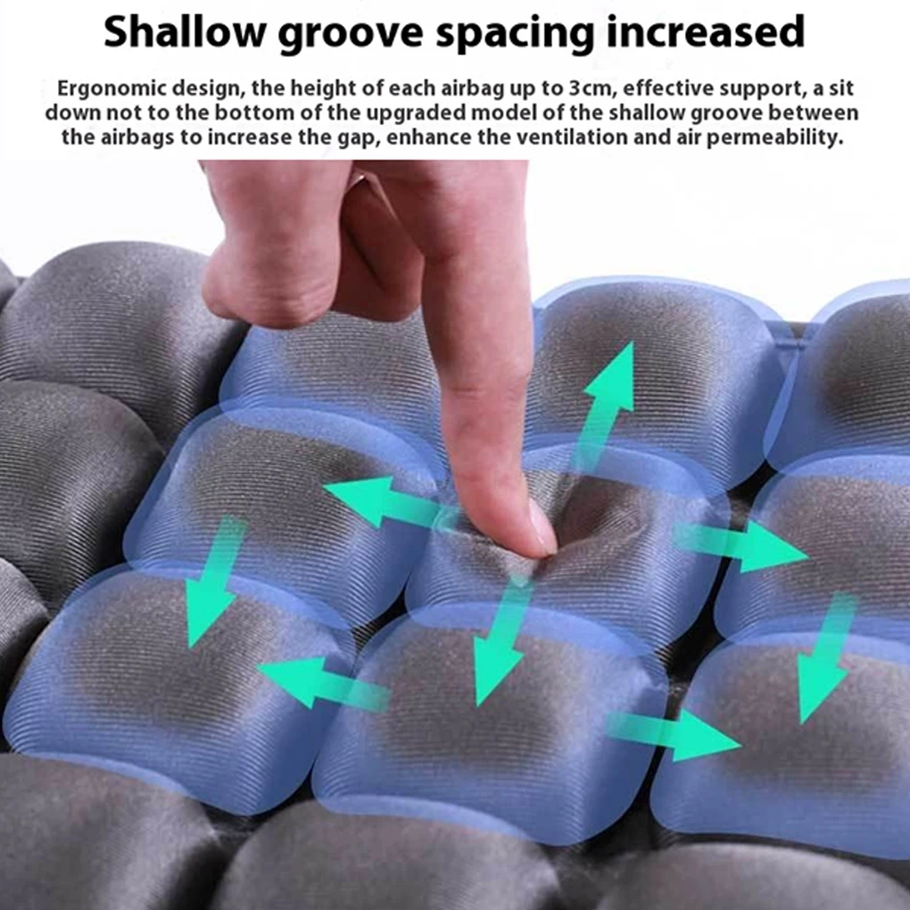 

Inflatable Air Travel Cushion Lightweight Breathable Inflatable Chair Pad with Storage Bag Seat Cushion High Rebound Seat Pad