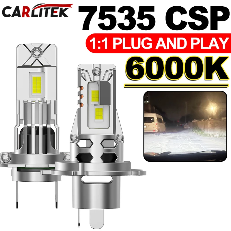 

CARLitek Mini LED H7 H4 LED Car Headlight Bulbs H7 LED Wireless 1:1 Plug&Play Canbus Auto Diode Lamp H4 Led Lights High Low Beam