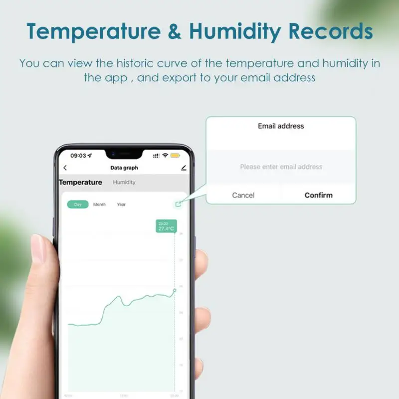 Temperatura E Umidade Sensor De wi-fi Com Tela de Lcd E Luz de Fundo Trabalhar Com Alexa Google Casa Alimentado Por Vida Inteligente