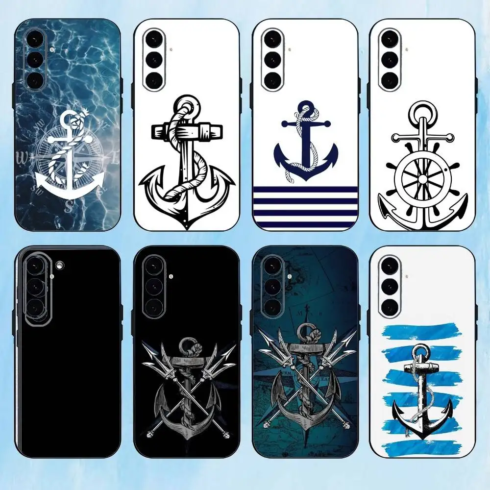 

A-Anchor S-Sea Beach Phone Case For Samsung Galaxy A73,A72,A71,A70,A53,A52,A51,Others Soft Black Cover