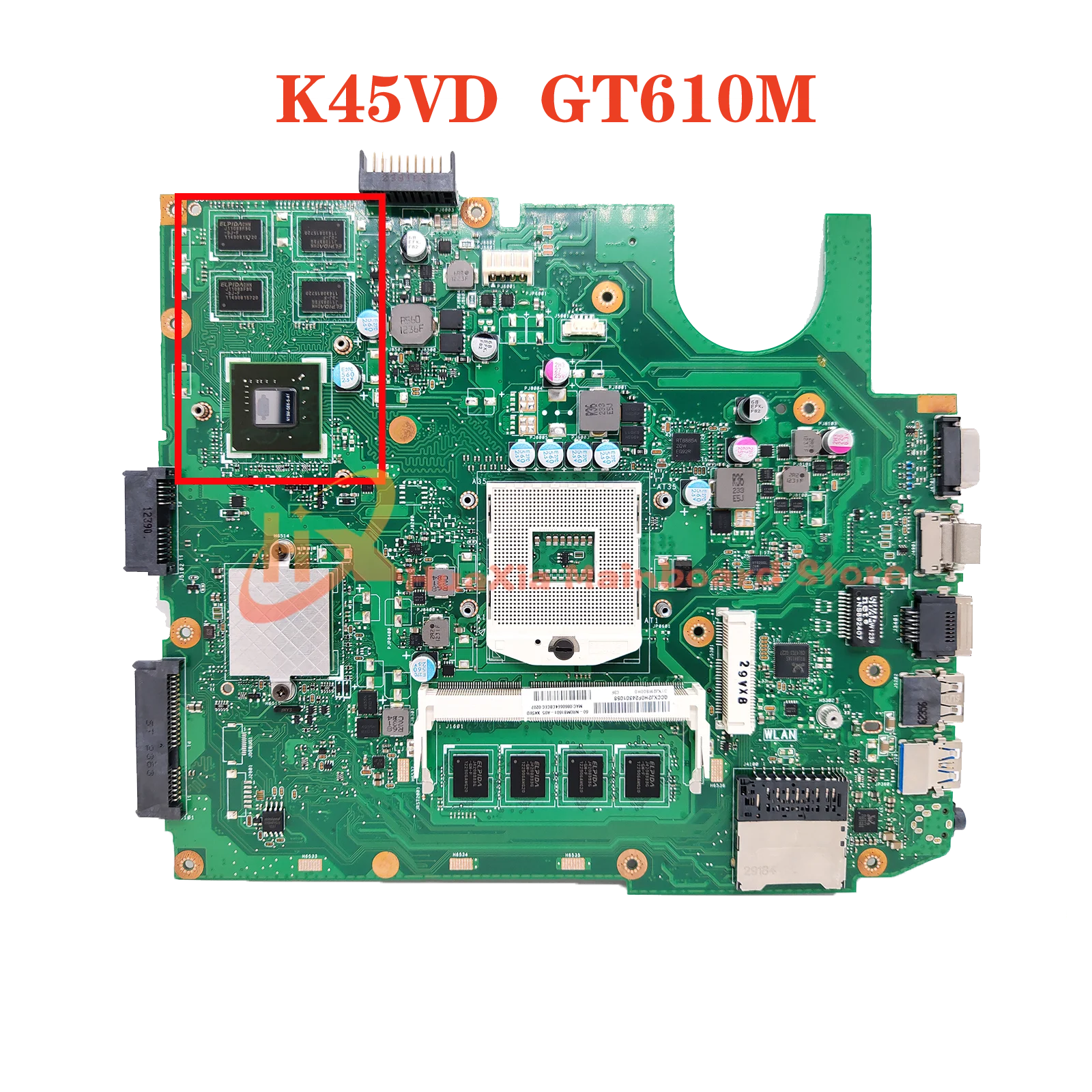 X45VD For ASUS X45V Laptop Motherboard X45C X45VD Mainboard Integrated With I3 CPU GT610M UMA HM70