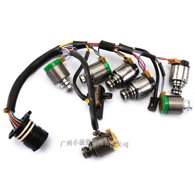 7PCS 5HP19 5HP24 Transmission Solenoid Valve Kit +Wiring Harness for BMW for Volkswagen for AUDI A6 A8 S4