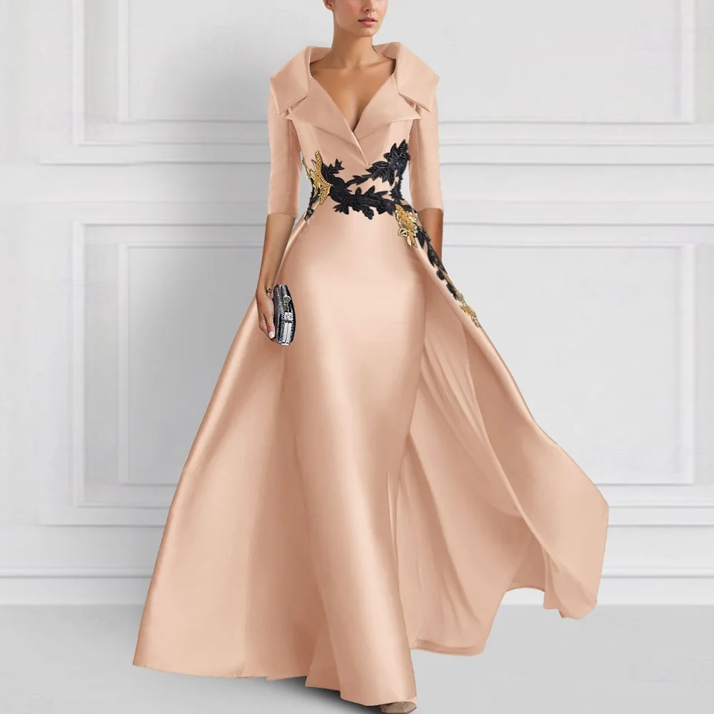 

Simin женские атласные элегантные вечерние платья с аппликацией Lcae по индивидуальному заказу, простые вечерние платья длиной до пола, 2025 г.