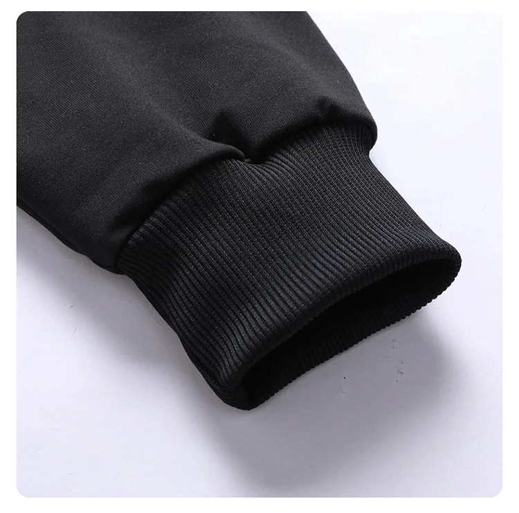 Vielseitiger, trendiger zweiteiliger Trainingsanzug für Herren mit Kapuze, lockerer Passform, langärmligem Sweatshirt, Jogginghose mit Kordelzug, Schuluniform, Alltagskleidung – Detail 13