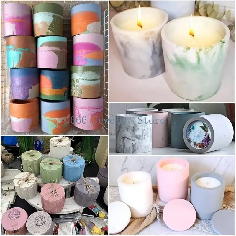 F2TD Silicone Pen Holder Moulds Silicone Clay Molds Hand-Making Silicone Candle Cup Moulds Multi-functional Silicone Material