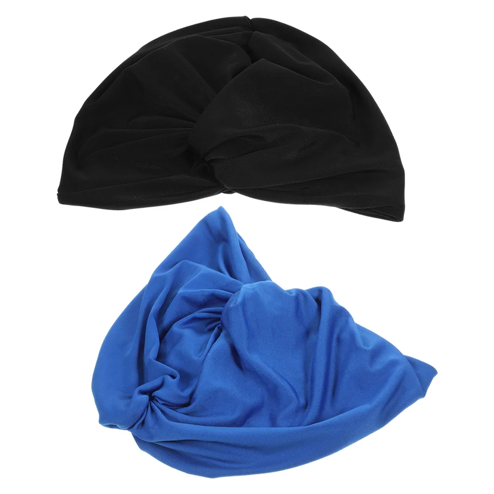 

2 Pcs Swimming Cap Beach Hat for Women Adult The Flowers Caps Womens Swimmers Women's