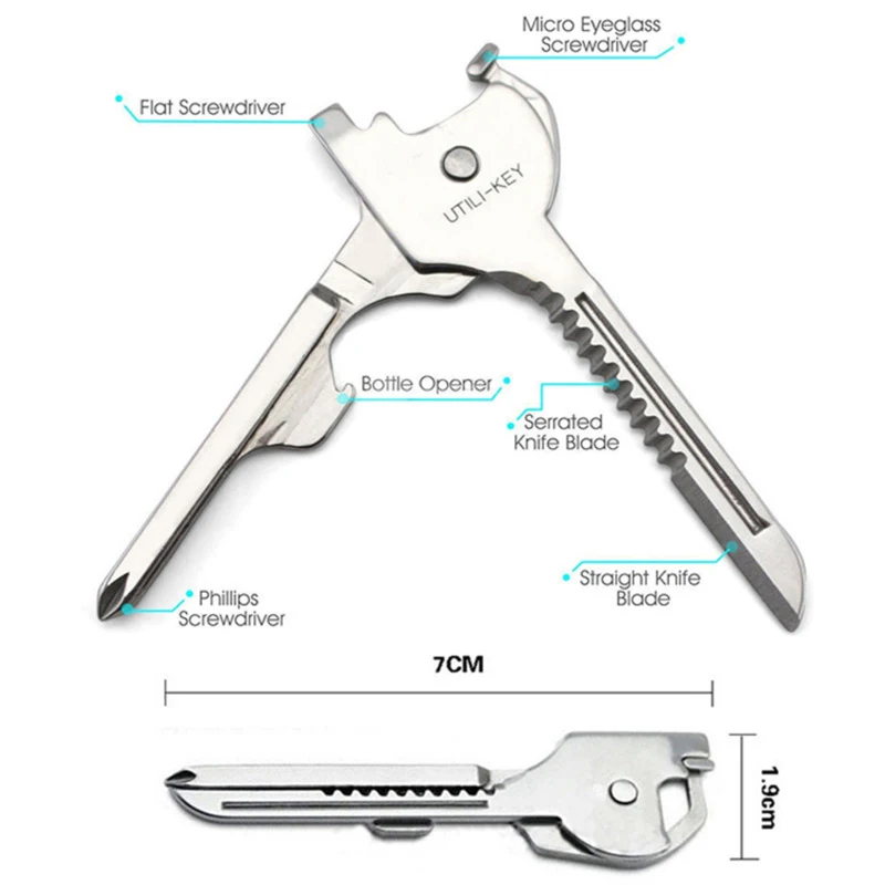 Portable Multi-function Keychain Screwdriver Mini Multi-Tool Bottle Opener EDC Screwdriver Everyday Pocket Tool To Carry image 5