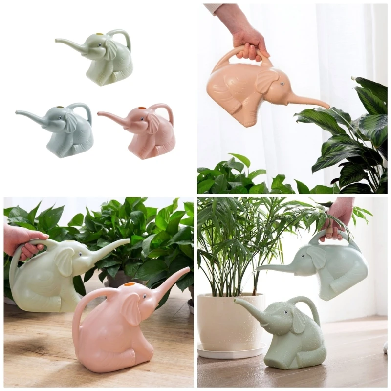 Elephant Designs Watering Can Plastic Watering Can  with Long Spout Ergonomic Hand for Balcony & Office Plant Maintenance 87HA