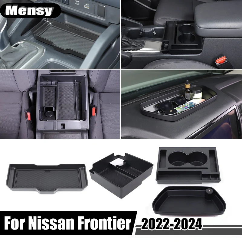 

Подлокотник центральной консоли, лоток для хранения, передний органайзер для Nissan Frontier 2022 2023 2024, аксессуары