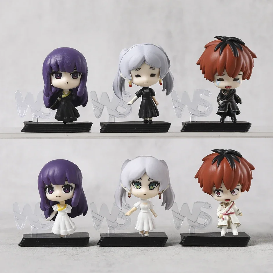 Frieren Beyond Journey's End Gashapon Shirokuro Capsule Q Figures PVC Model Toys Anime Dolls 6pcs/set