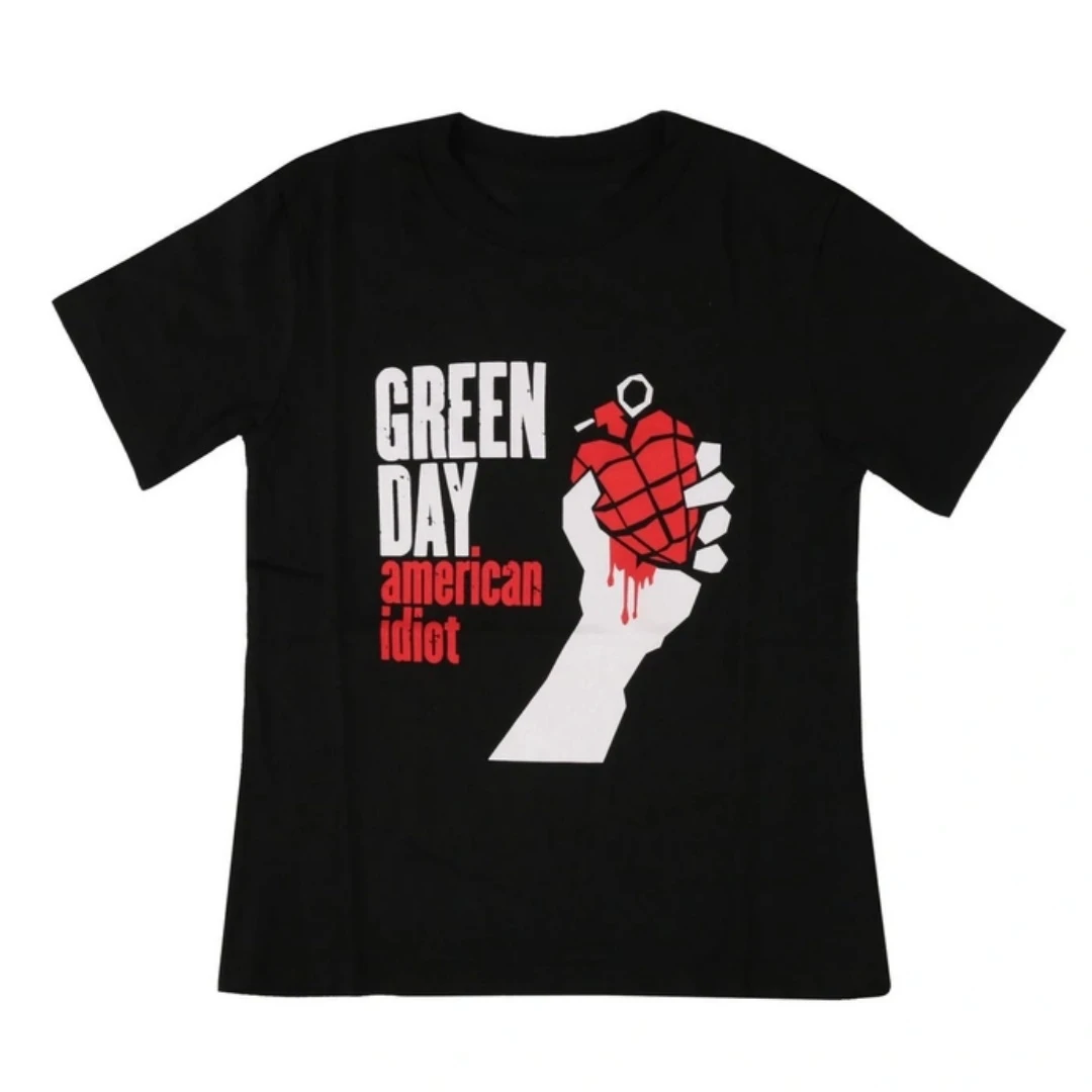 Green Day - Dookie Printed T-shirt - Pop-Punk Band Style Daily T-shirt - Suitable for Both Men and Women