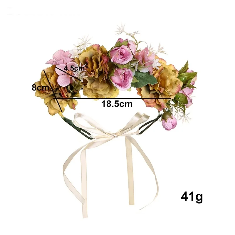 Flower Hairbands Ring Fabric For Women Fashion Headwear Girls Hair Accessories Woman Rose Flower Travel Photography Bandanas