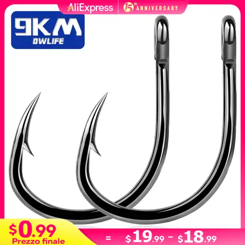 낚시 라이브 미끼 후크 25~100Pcs 원형 후크 바닷물 낚시 후크 고 탄소강 비 오프셋 보조 후크베이스 참치 청새치