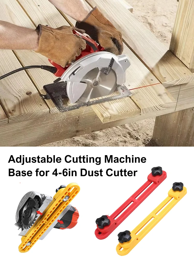 Adjustable Cutting Machine Base for 4-6inch Dust Cutter and Marble Cutter Two-way Reverse Buckle Circular Saw Guide