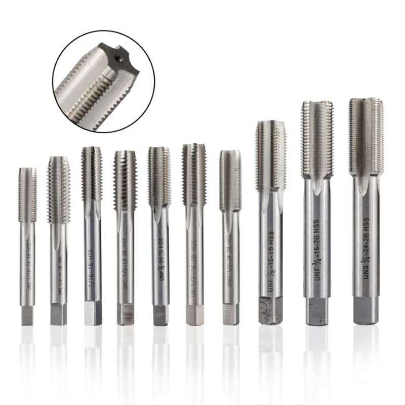 1pc British Screw Taps Machine Tapping HSS High Hardness Machine Tapping Tools Metal Screw Taps 1/8 5/32  3/16 1/4 5/16 3/8 1/2