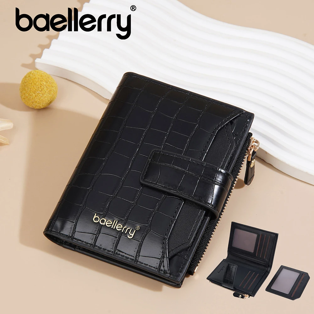 

Baellerry High Quality Women Short Wallets Simple Zipper Coin Pocket Female Purses Brand Credit Card Holder Women's Wallet