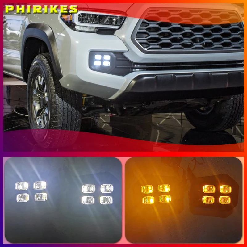 

1 Pair For Toyota Tundra 2016 Car Front Bumper Lights 12V LED Daytime Running Lights DRL fog lamp