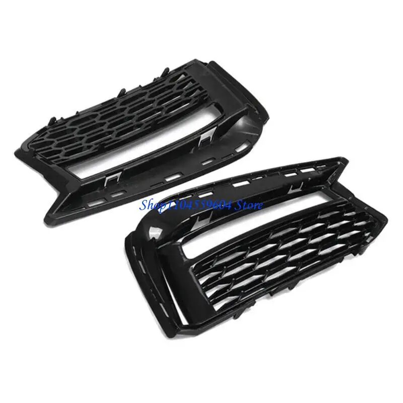 

12QM Pair Interchangeable Left Right Fog Grille Inserts High Airflows Designs Waterproof Fog Light Cover for Automotives