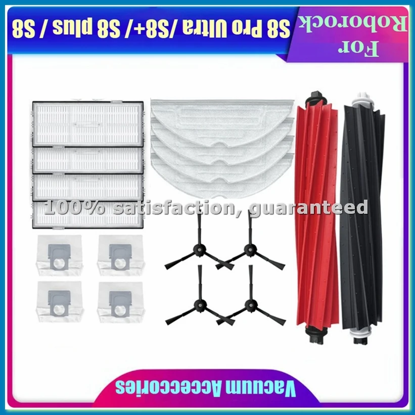 

Accessories Kit for S8 Pro Ultra / S8+/ S8 PLUS / S8 Vacuum Cleaner Roller Brush HEPA Filter Mop Cloth Bag-ABLM