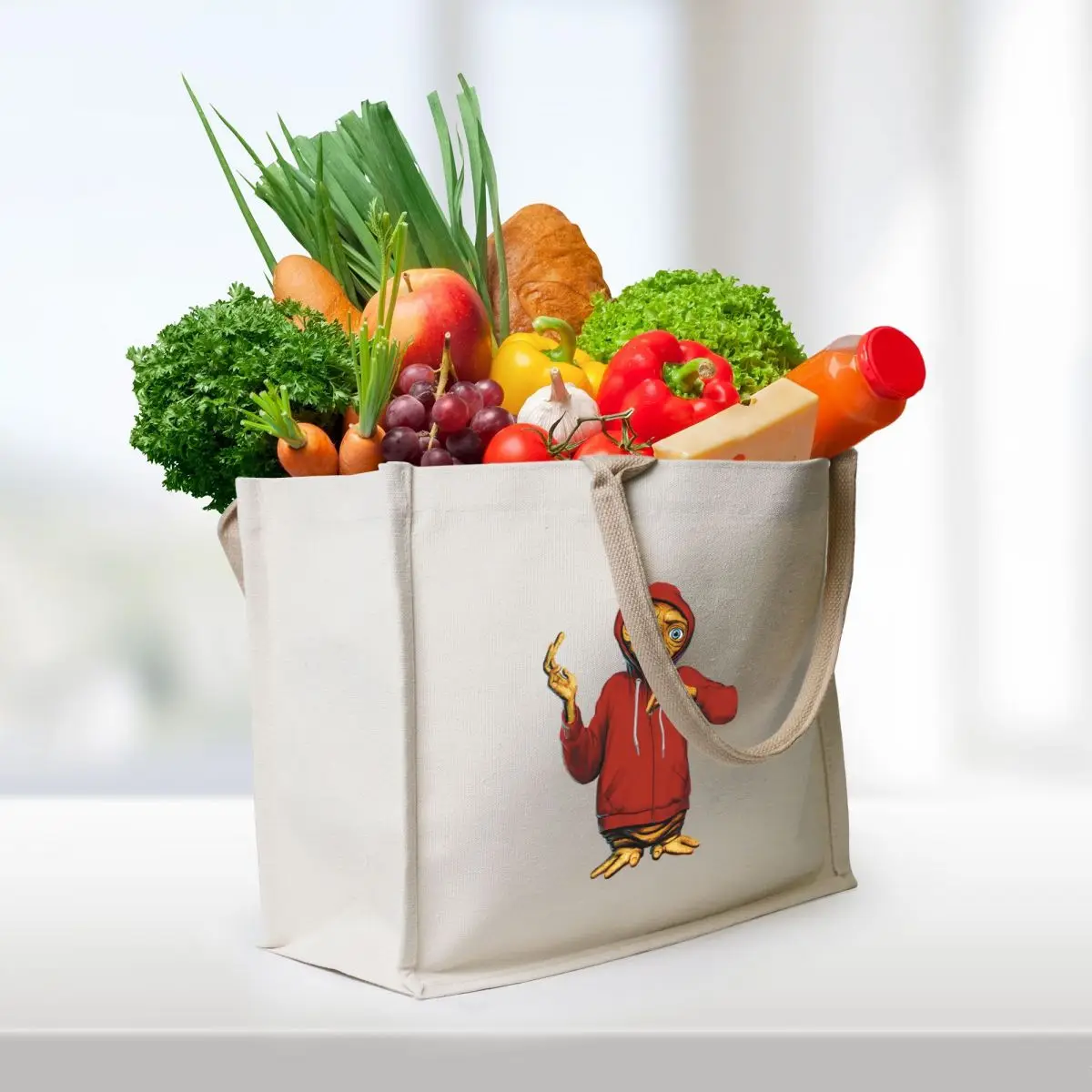 Extra Terrestrial red hoode Tote Bag Women's beach bags Women's bags tote bags men
