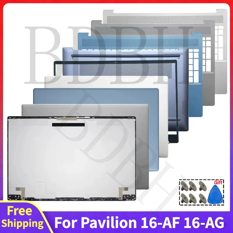 For Pavilion 16-AF 16-AG TPN-C178 New Laptop LCD Back Cover Screen Front Bezel Palmrest Bottom Cover Replace Rear Lid Top Cover