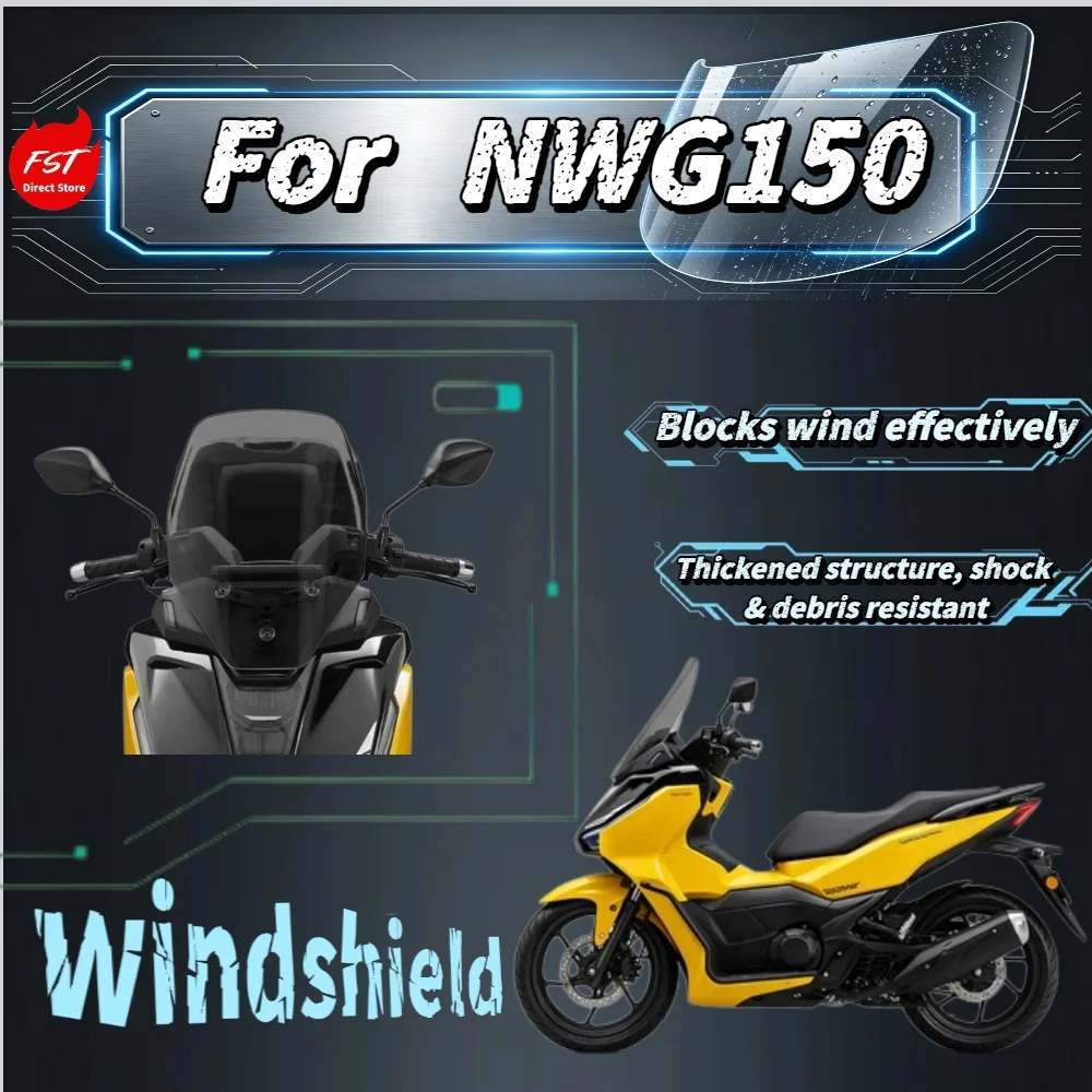 Fit NWG150 Front Windshield Wind Rain Protection Accessories Raised for Enhanced Weather Resistant Driving Experience