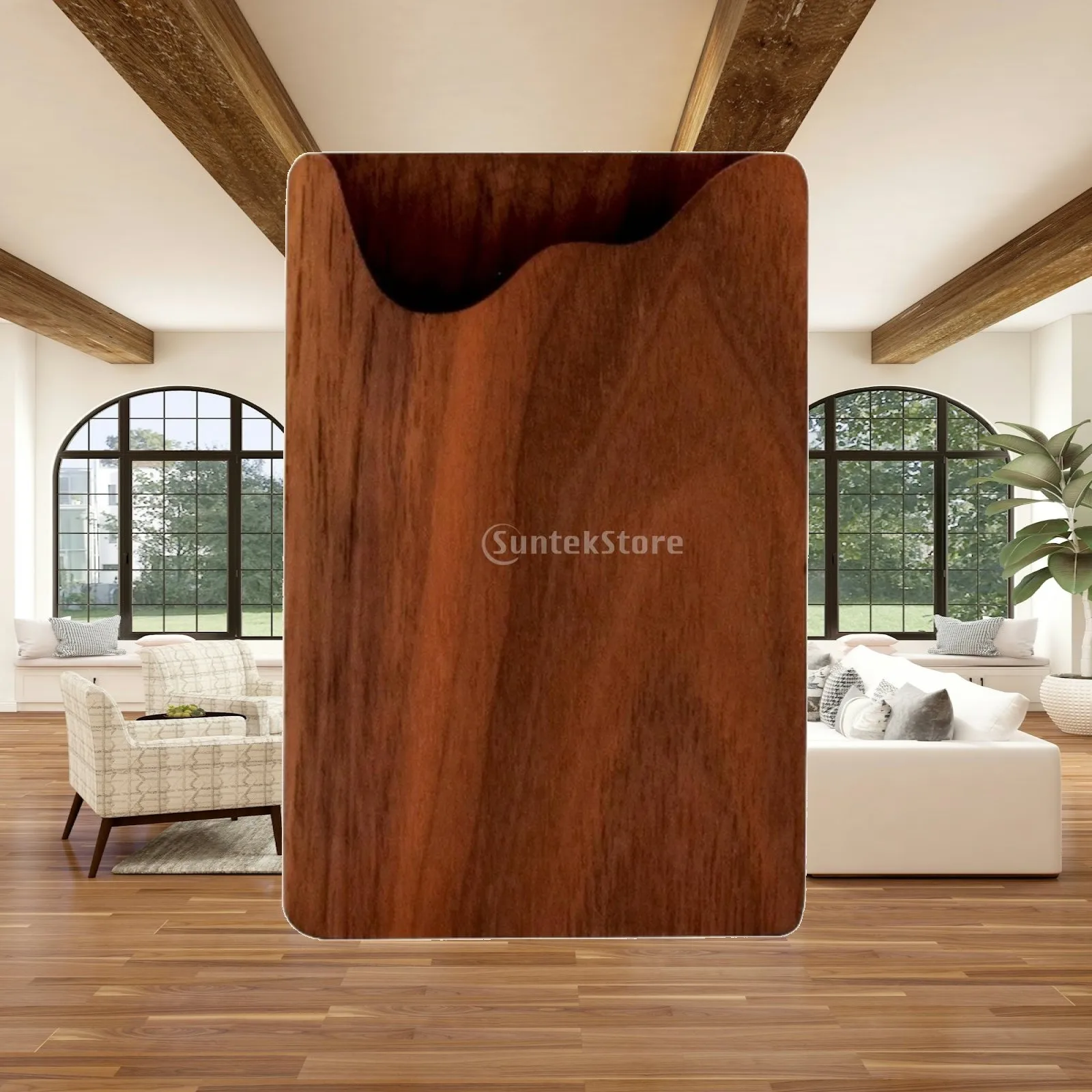 Wooden Visiting Card Holder Black Walnut Card Case for Office Desk Client Meeting Gift