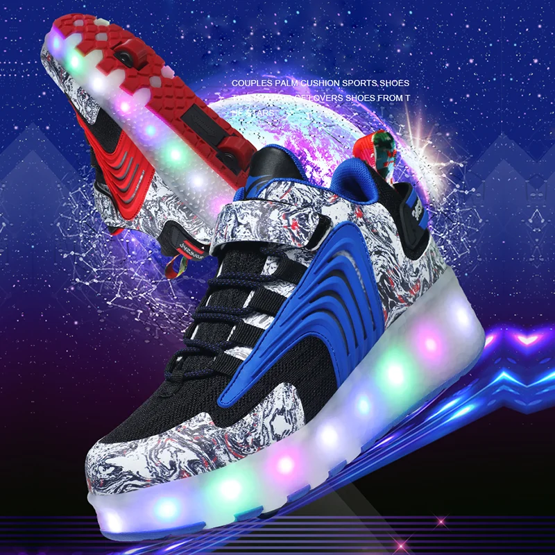 

2024 The latest children's roller skates detachable multi-functional roller skates outdoor running shoes with lights