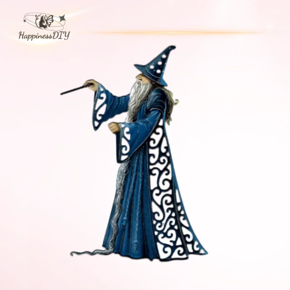 Wizard Magician Merlin Metal Cutting Dies for DIY Scrapbooking Album Paper Cards Decorative Crafts Embossing Die Cuts