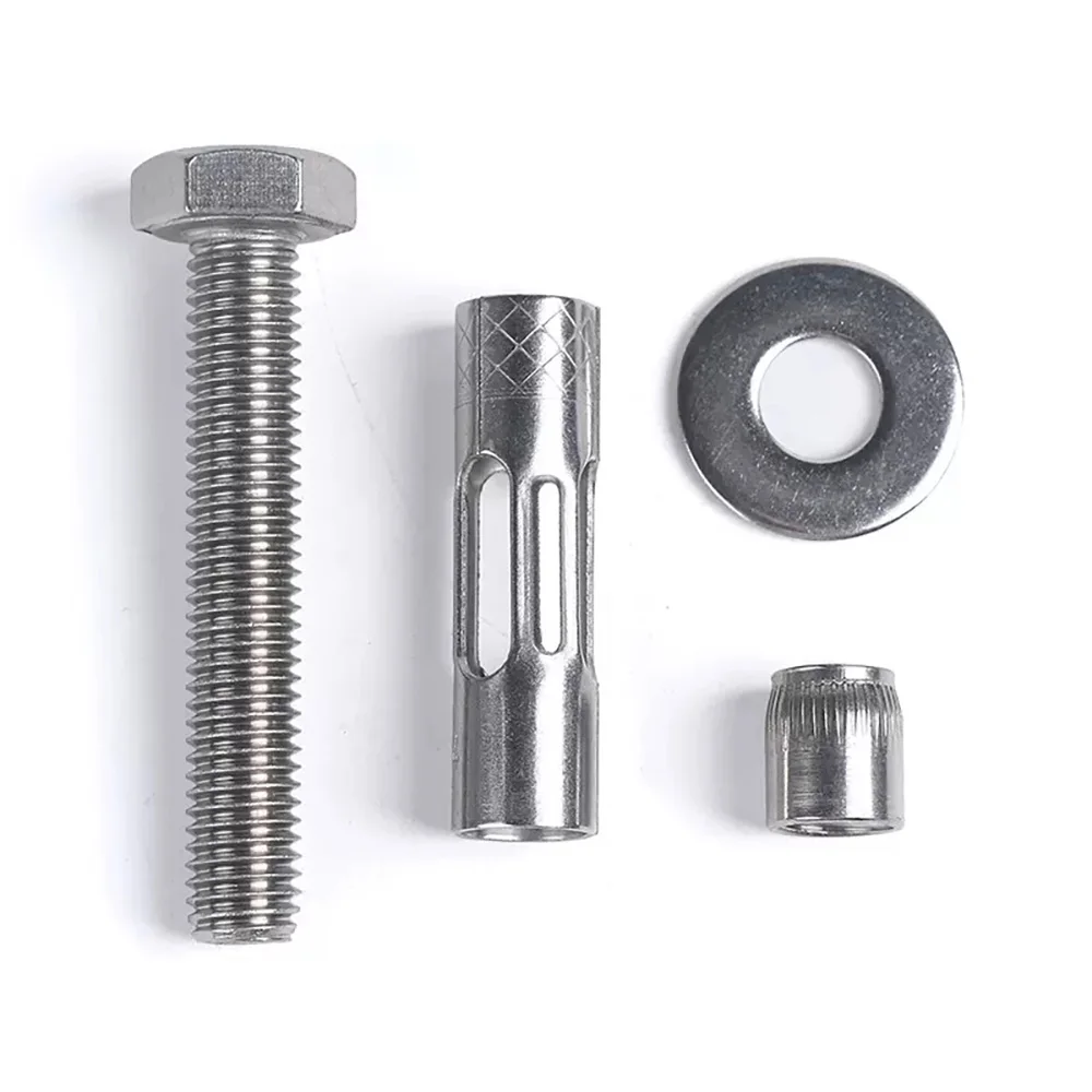 1/2/3/4pc 304 Stainless Steel Hexagon Screw M6 M8 M10 M12 For Ground Lock Of Internal Expansion Bolt Deceleration Strip Cone Nut