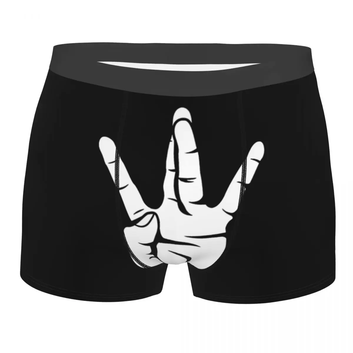 West Coast Rap Hip Hop Hand Sign Hand Gesture Design Underpants Cotton Panties Man Underwear Comfortable Shorts Boxer Briefs