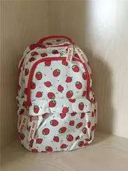 Casual Kawaii Strawberry Print  Backpack Preppy Style Big Capacity Handbag Fashion School Travel Backpack