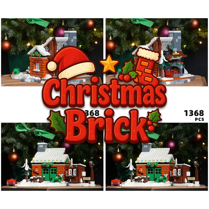 Surprise mensuelle maison de noël vacances hiver Village Santa noël Noel Natale Navidad briques de construction blocs bricolage affichage cadeau