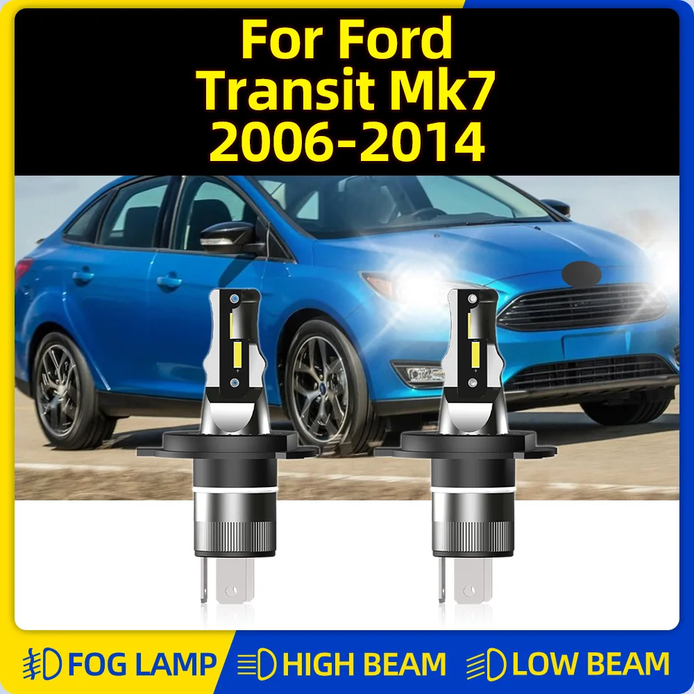 

20000LM Canbus LED Headlight Bulbs H4 High Low Beam Car Lights 12V 6000K For Ford Transit Mk7 2006-2009 2010 2011 2012 2013 2014