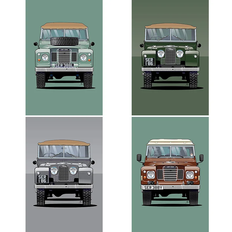 

"Head On" Series Four Color Schemes Classic Car Retro Metal Poster Sign Garage Club Indoor Wall Room Decoration Home Decor