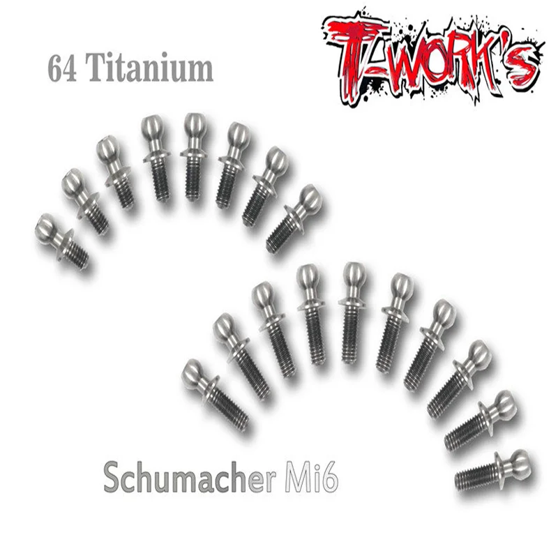 

Original T works TP-048 64 Titanium Ball End set For Schumacher Mi6 professional Rc part