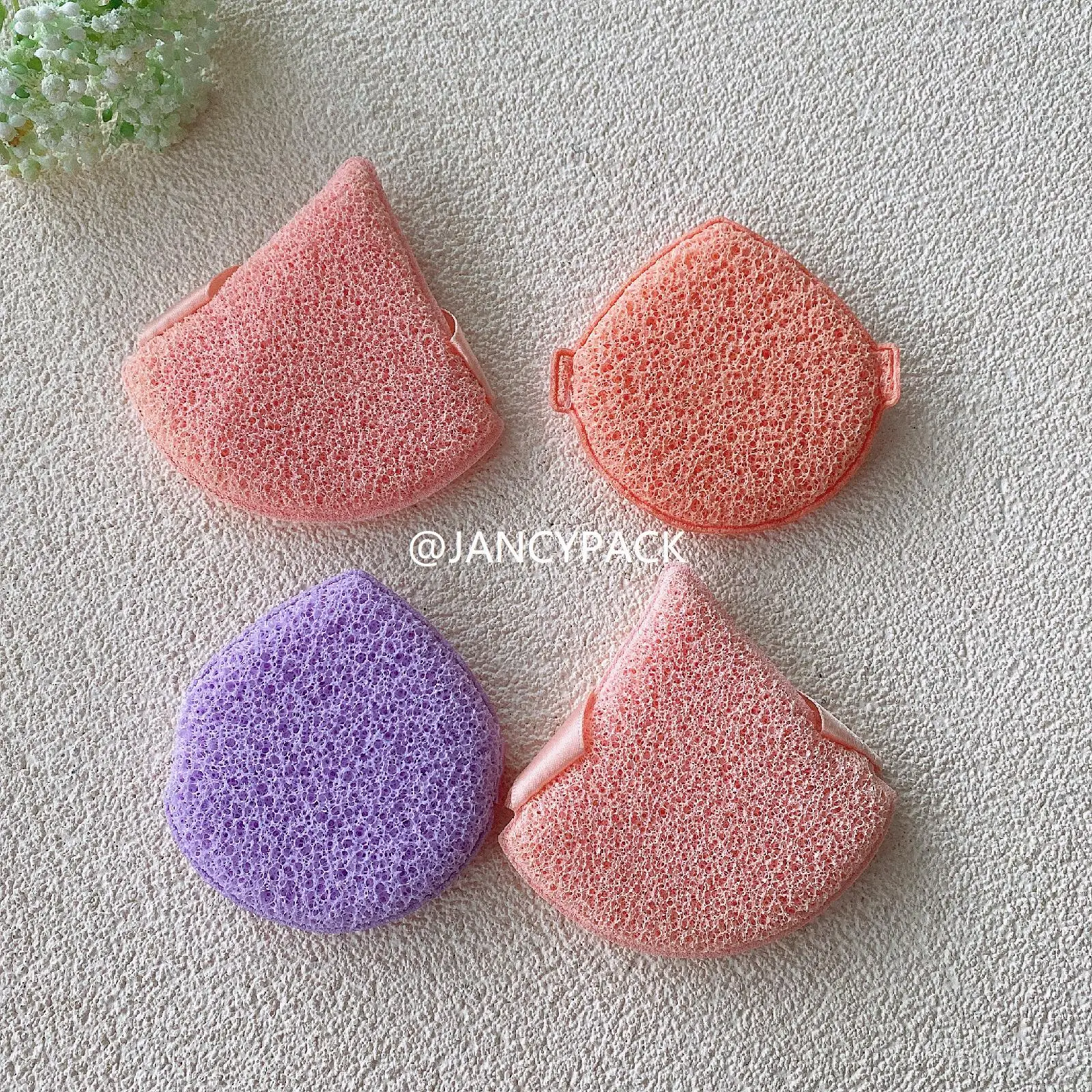 10 SZT. Trójkątnych/Grotówkowych Gąbek Konjac do Mycia Twarzy, Miękkie Gąbki do Demakijażu, Gąbki do Oczyszczania Twarzy, Podkładki do Mycia Twarzy