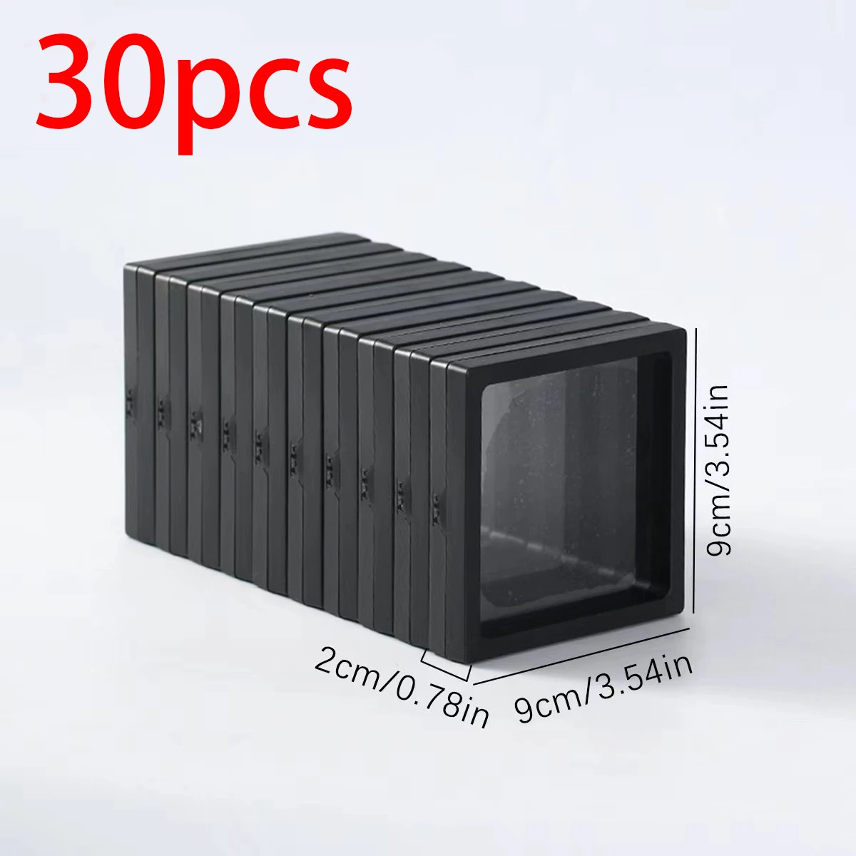30pcs Portable 3D Floating Jewelry Display Box for Storage