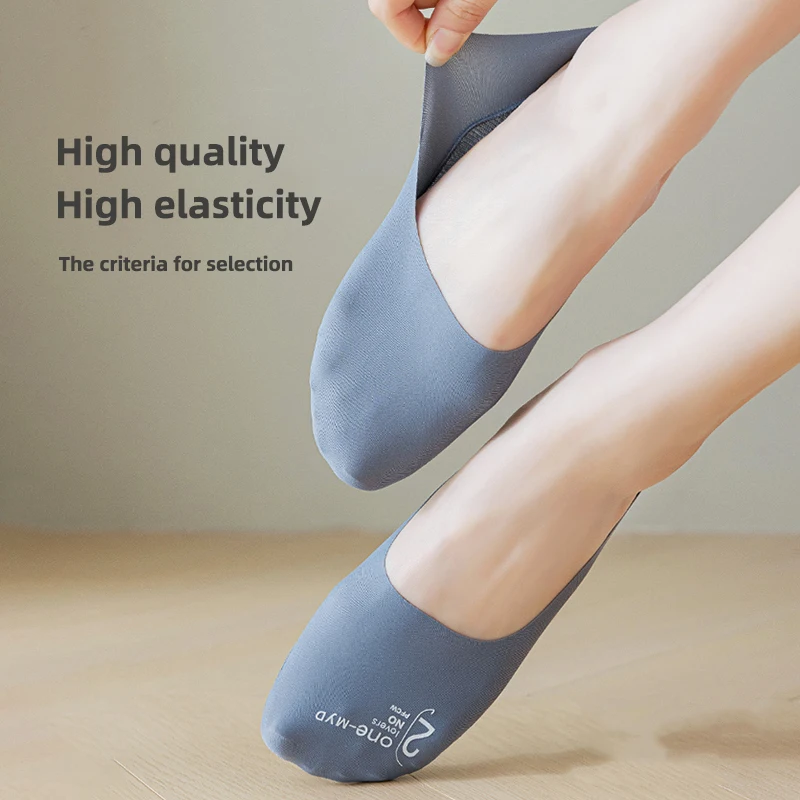 Lot de 5 paires de chaussettes bateau sans présentation en coton pour femme – Coupe ultra invisible et confort simile à la nuage