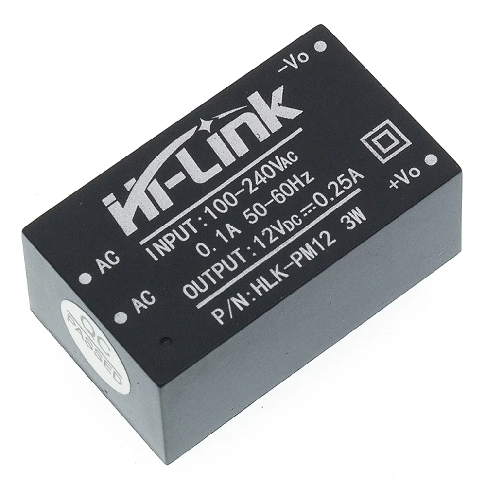 

HLK-PM12 220V мини-модуль питания, интеллектуальный AC-DC модуль питания, бытовой выключатель 12V 3W 250MA