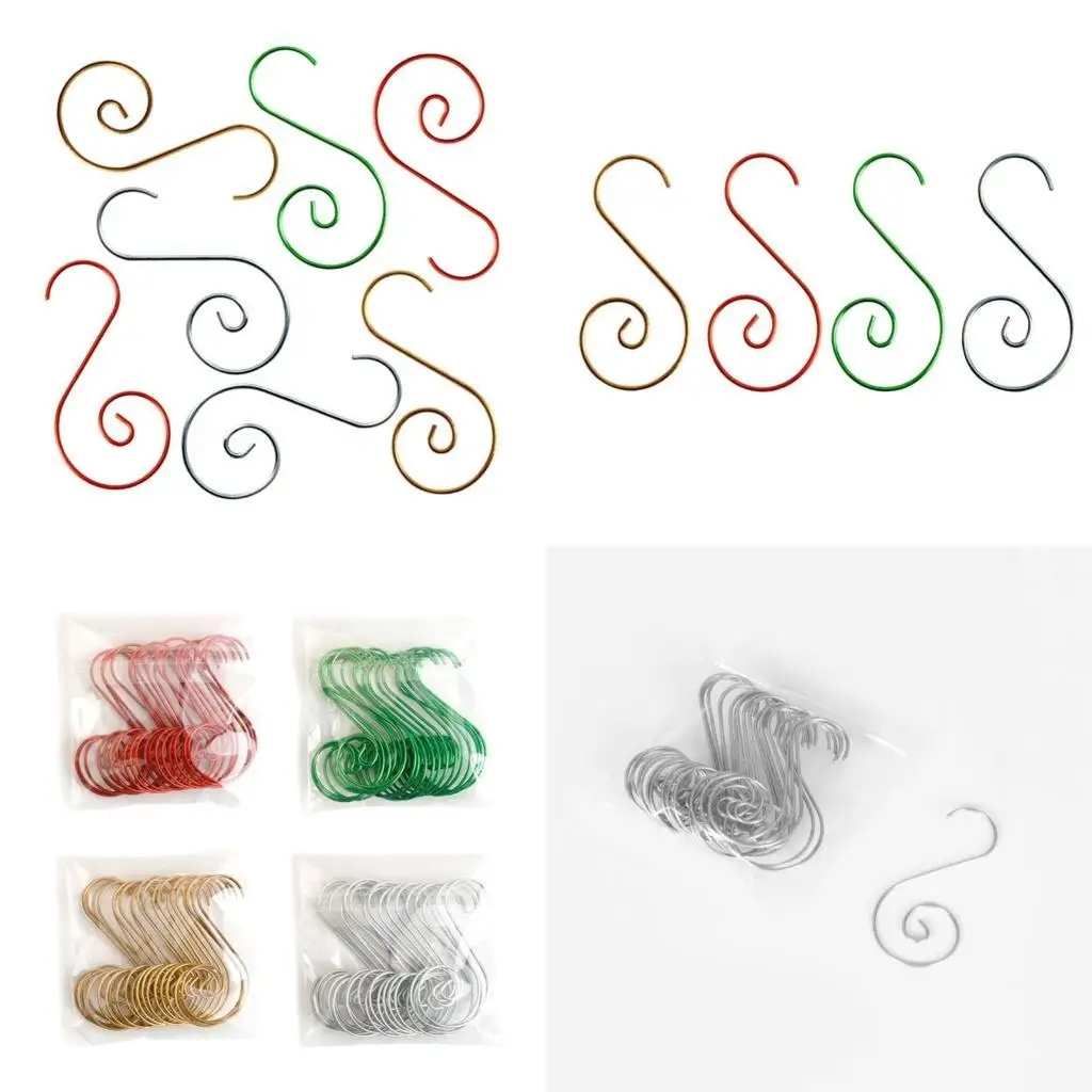 

E8BD Christmas Tree S Shaped Hooks Set of 20 Tree Outdoor Garden Yard Decoration