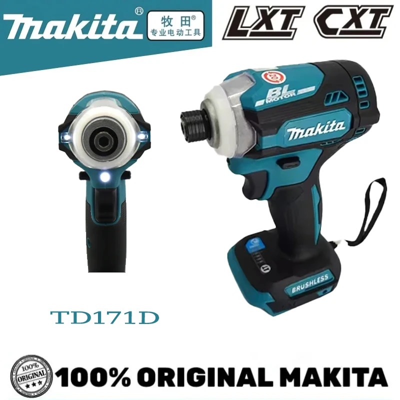 

Original Makita DTD171 18V Brushless Impact Driver Rechargeable Screwdriver Drills Cordless Power Tools BL Motor Bare Tool Unit